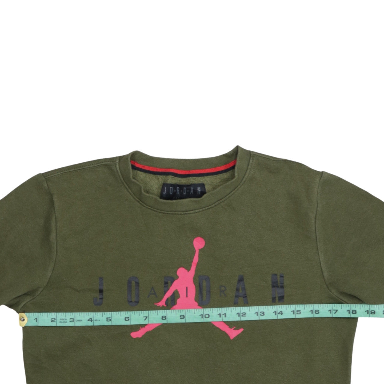 Jordan Boys Green Black Sweatshirt Crew Neck Fleece Regular Fit 10-11 Years