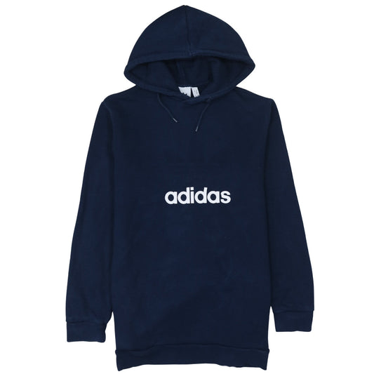 Adidas Men's Blue Pullover Hoodie M Regular Fit Sports Sweatshirt