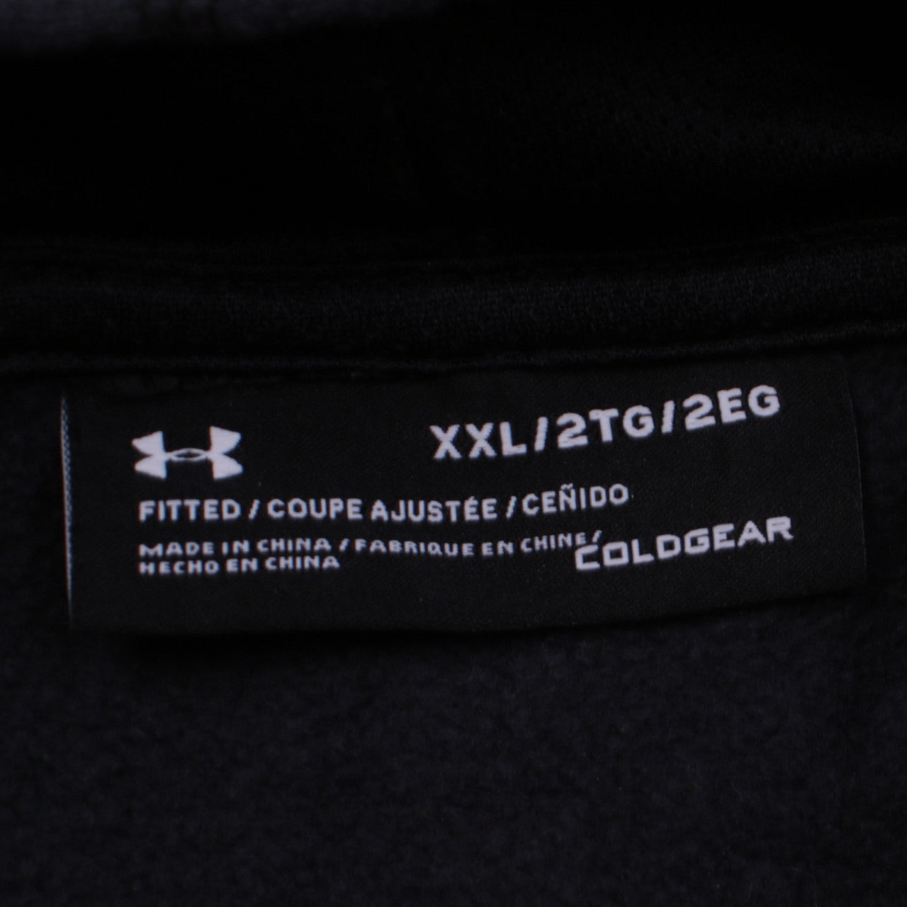 Under Armour Men's Black 2XL Pullover Hoodie ColdGear Fitted
