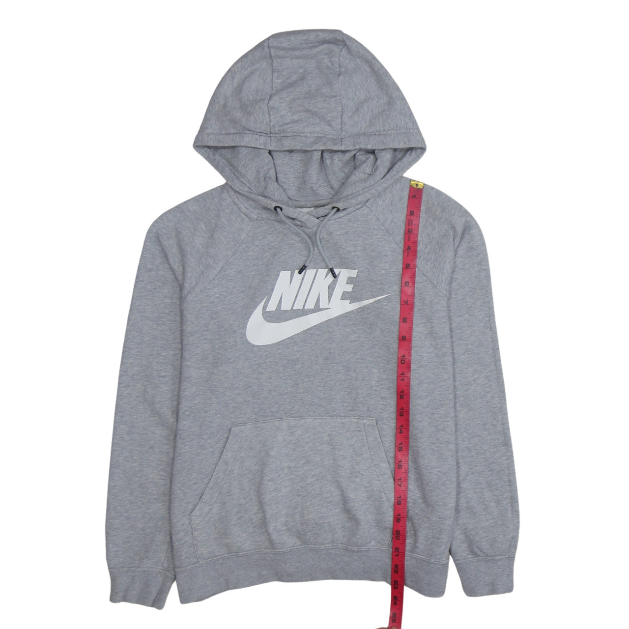 Nike Men's Grey Pullover Hoodie Small Logo Fleece Sportswear