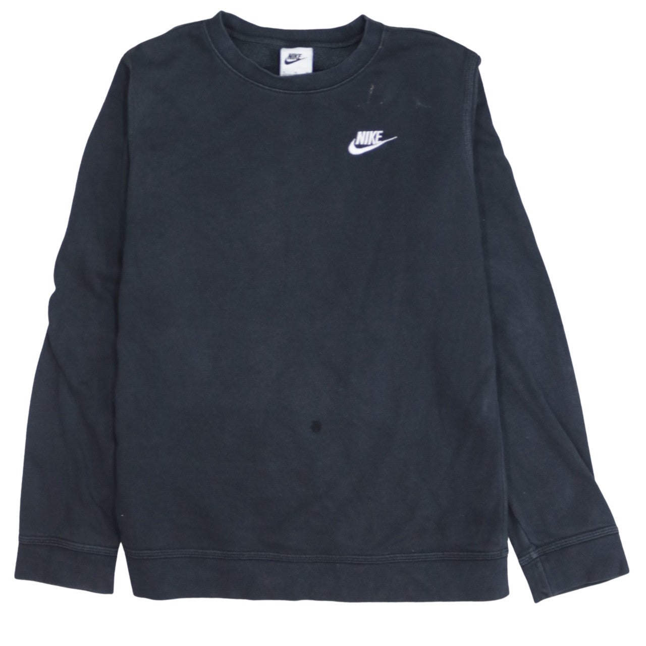 Nike Boys Black XL Crew Neck Fleece Pullover Sweatshirt with Logo