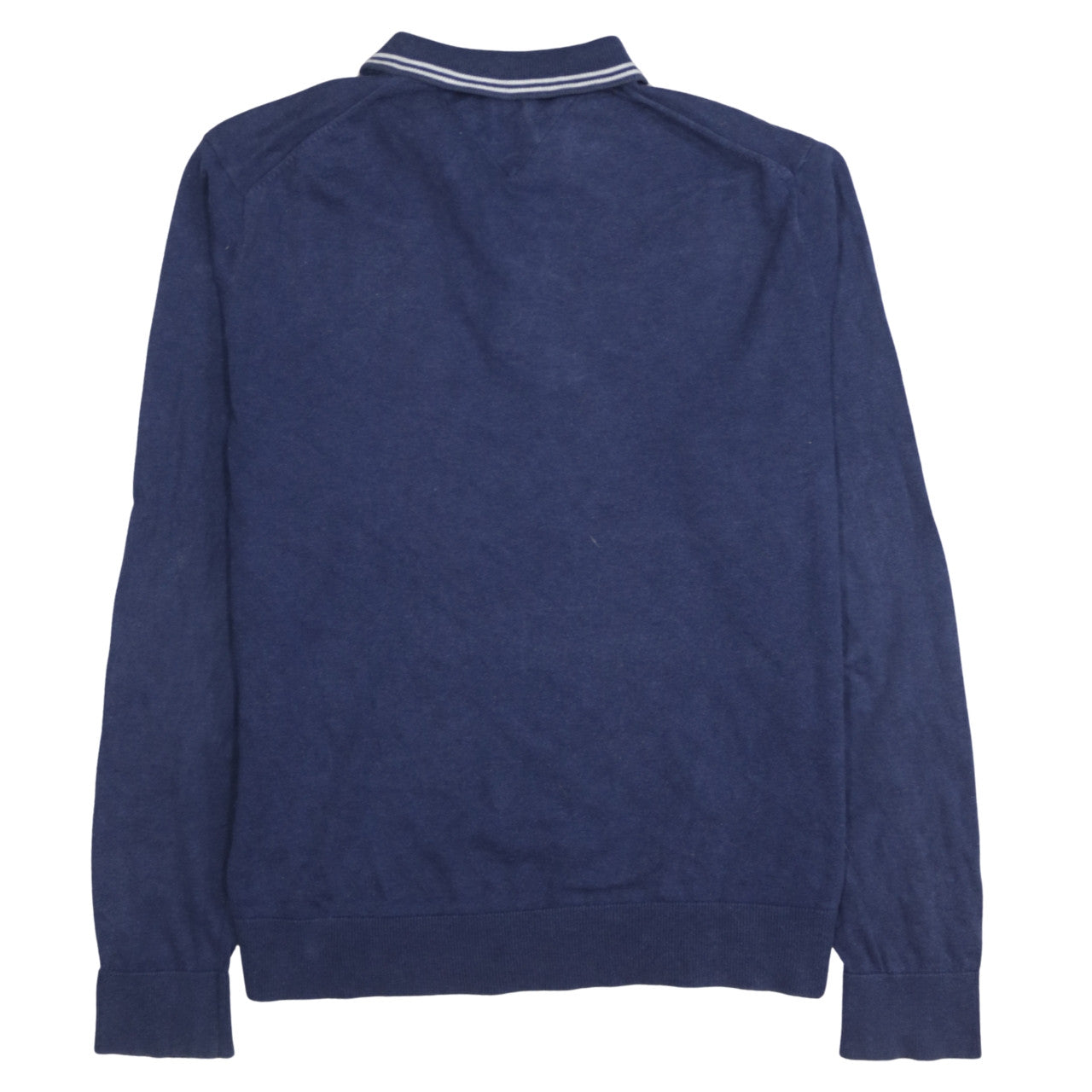 Tommy Hilfiger Men's Blue Cotton Collared Henley Jumper 2XL