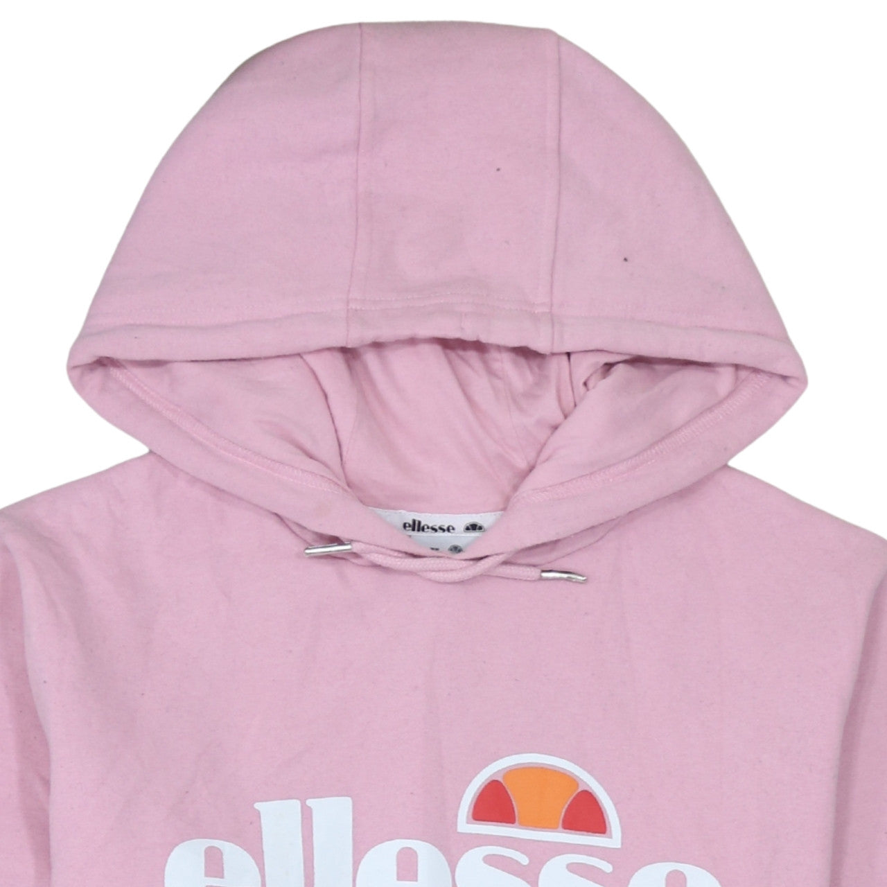 Ellesse Women Pink Pullover Hoodie UK 16 Cotton Blend Sport Style