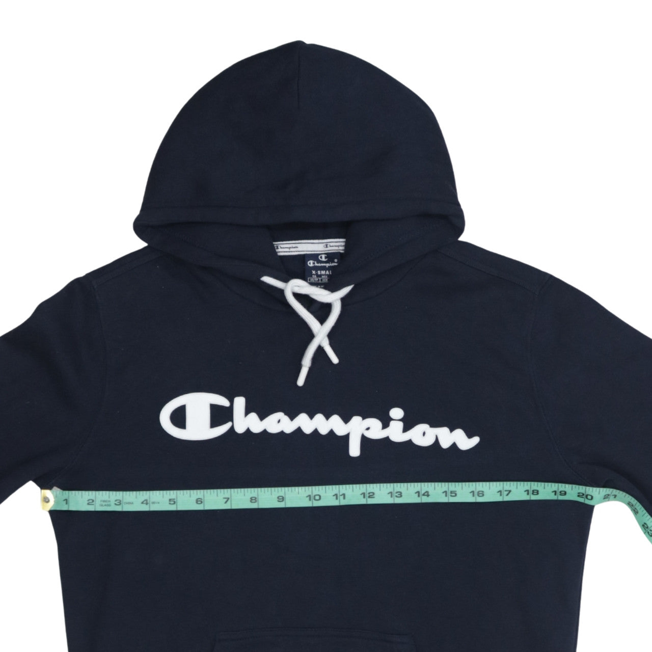 Champion Men's Blue XS Pullover Hoodie with Logo