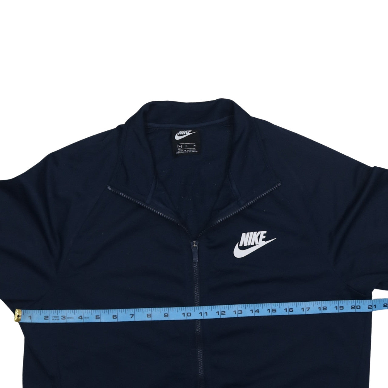 Nike Men's Blue Track Jacket M Regular Fit Full Zip Polyester