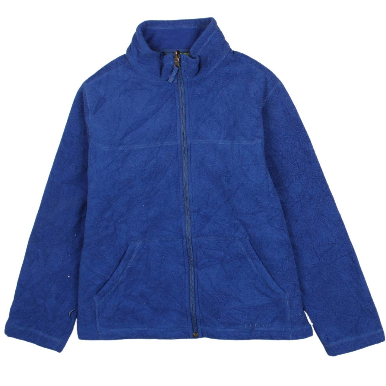 L.L. Bean Boys Blue Fleece Full Zip Jacket Size 14-16 Polyester