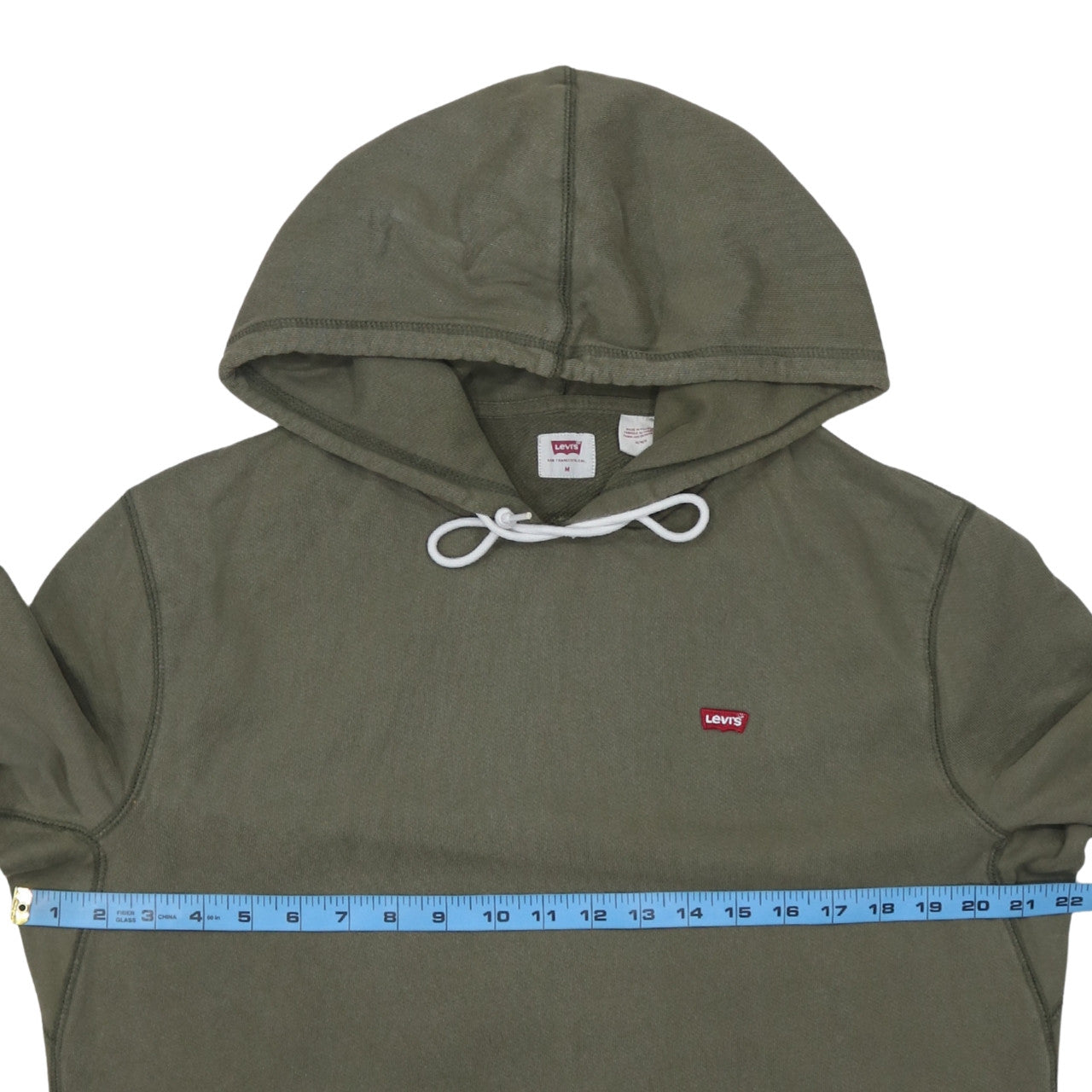 Levi's Men's Green Pullover Hoodie M Casual Cotton Sweatshirt