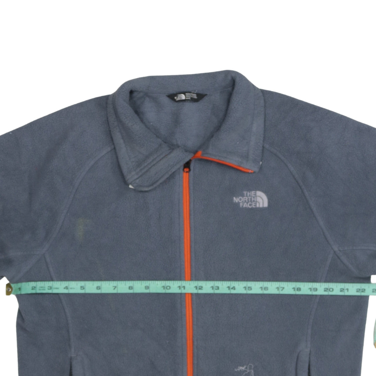 The North Face Men's Grey Fleece Full Zip Mid-Length Outdoor Jacket M