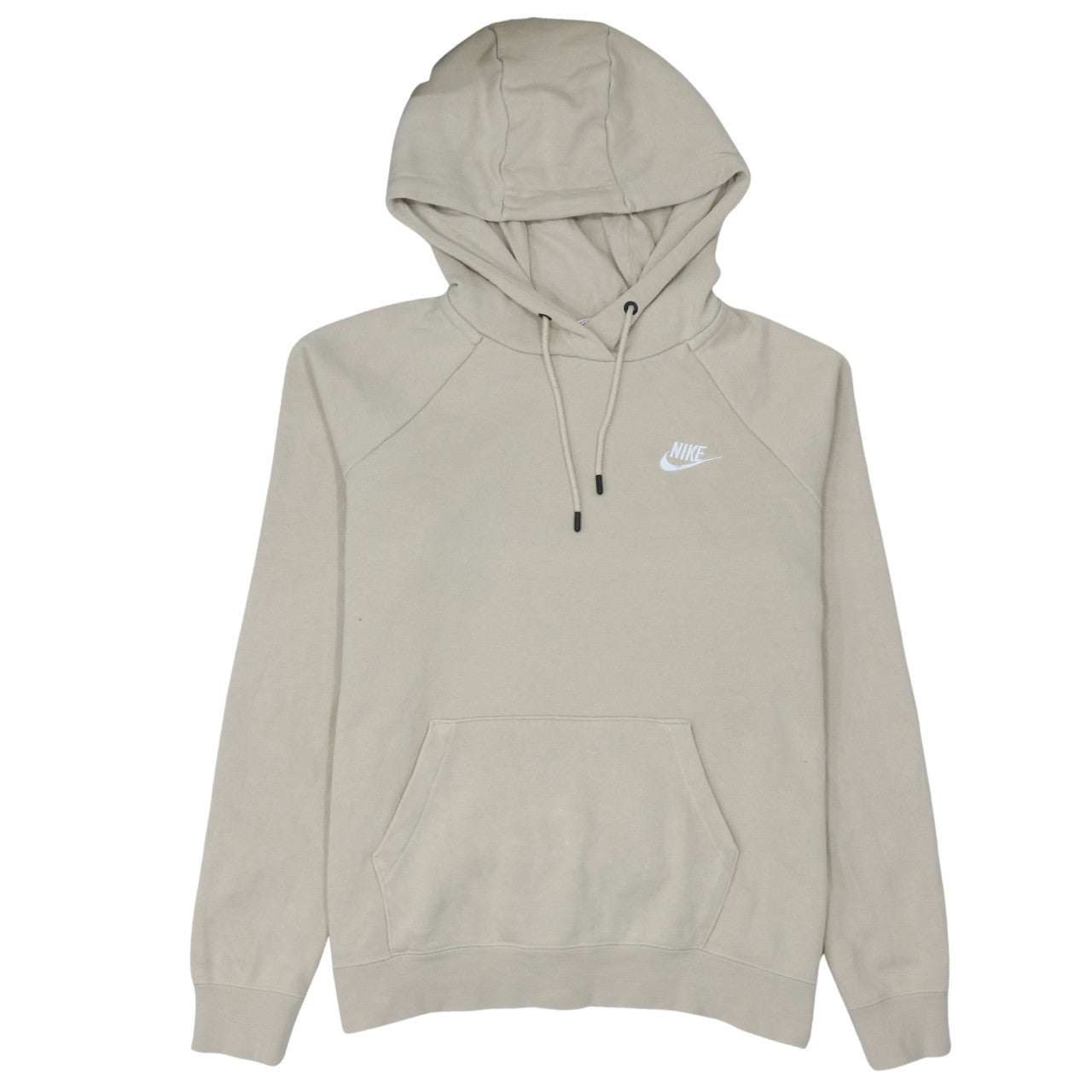 Nike Men's Beige Pullover Hoodie M Regular Fit Fleece Sweatshirt