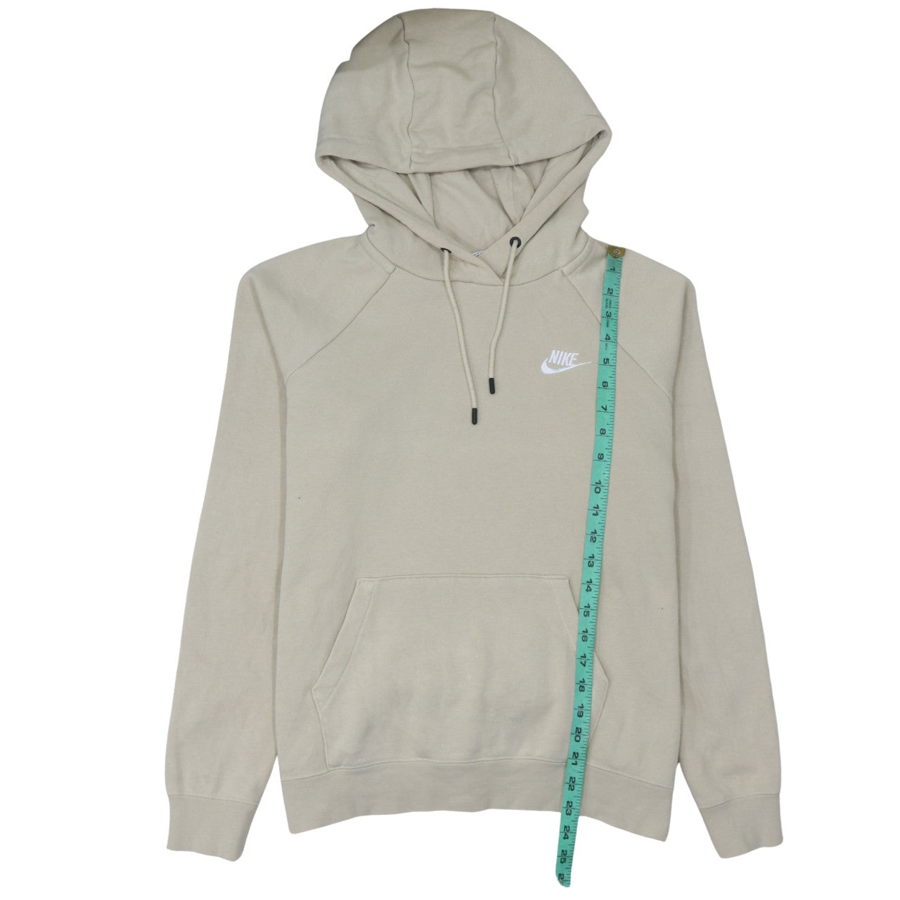 Nike Men's Beige Pullover Hoodie M Regular Fit Fleece Sweatshirt