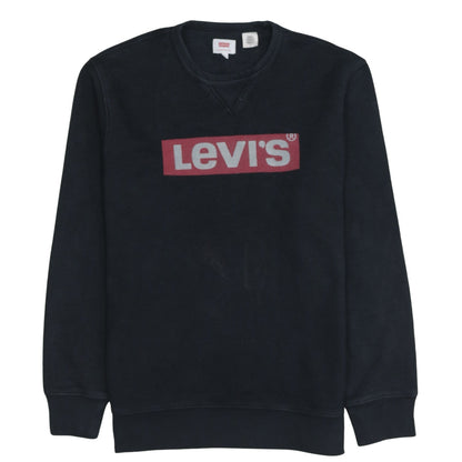 Levi's Men's Black Logo Crew Neck Sweatshirt Size M