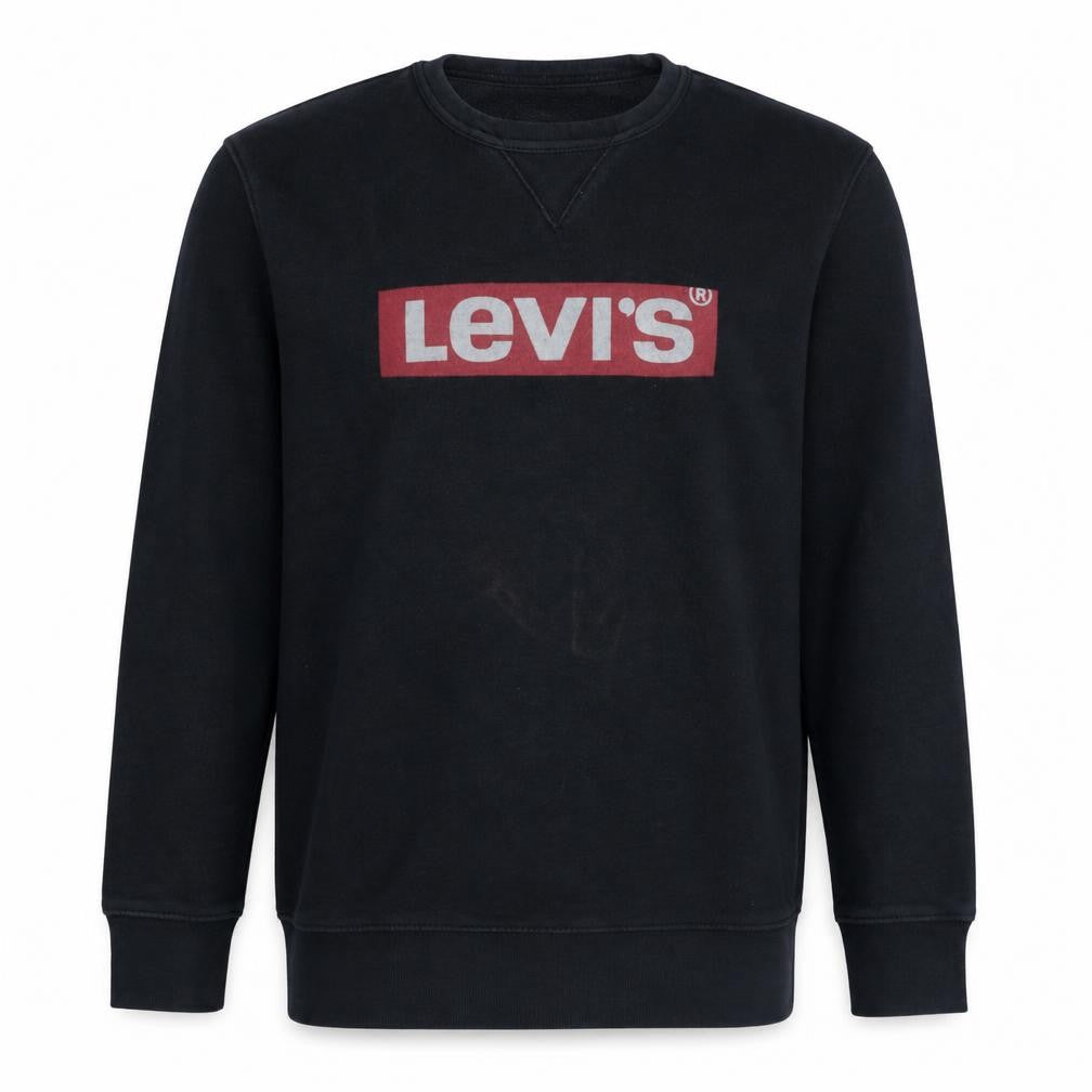 Levi's Men's Black Logo Crew Neck Sweatshirt Size M