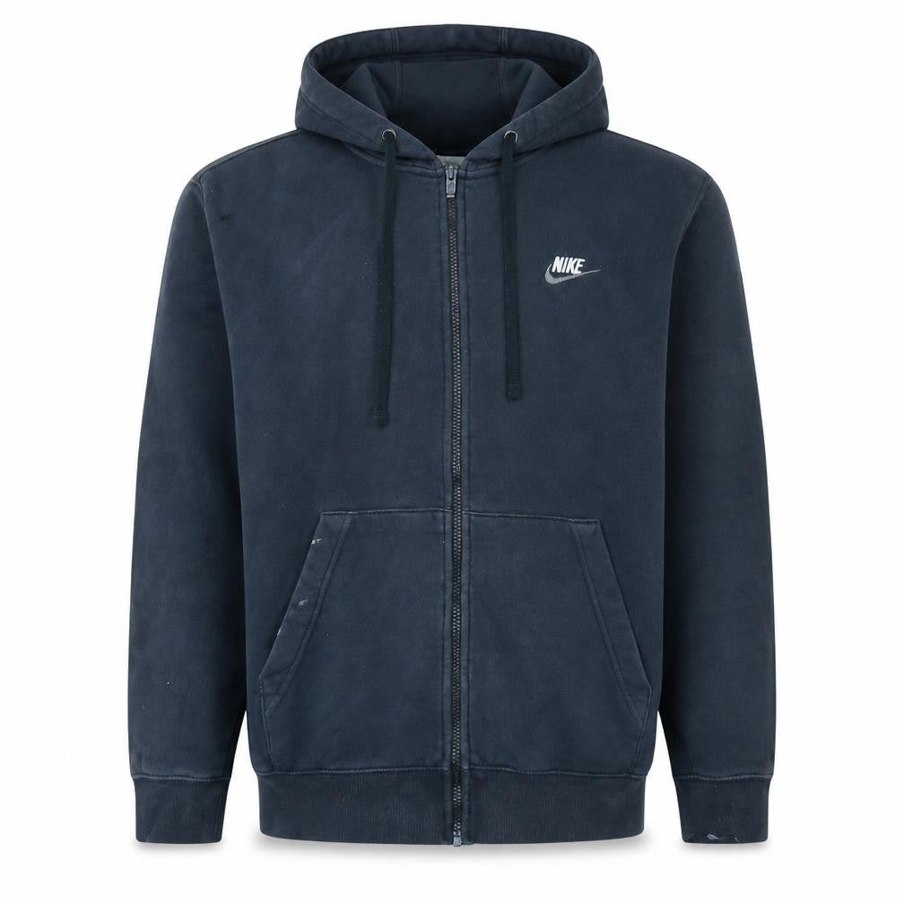 Nike Men's Black Full Zip Hoodie M Regular Fit Fleece Sweatshirt