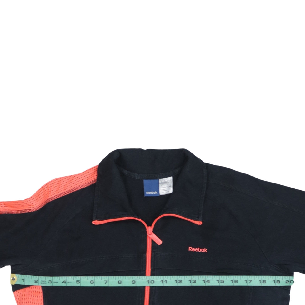 Reebok Womens Black Track Jacket L Full Zip Athleisure Sportswear