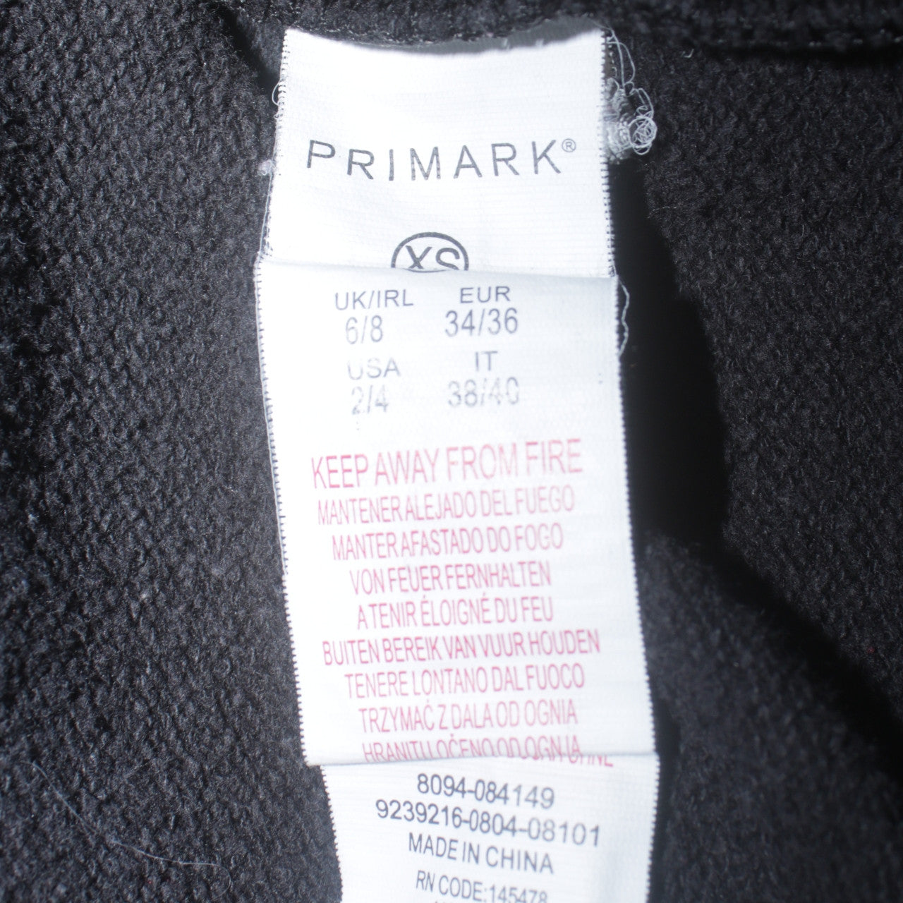 Disney Primark Womens Black XS Mickey Mouse Pullover Hoodie