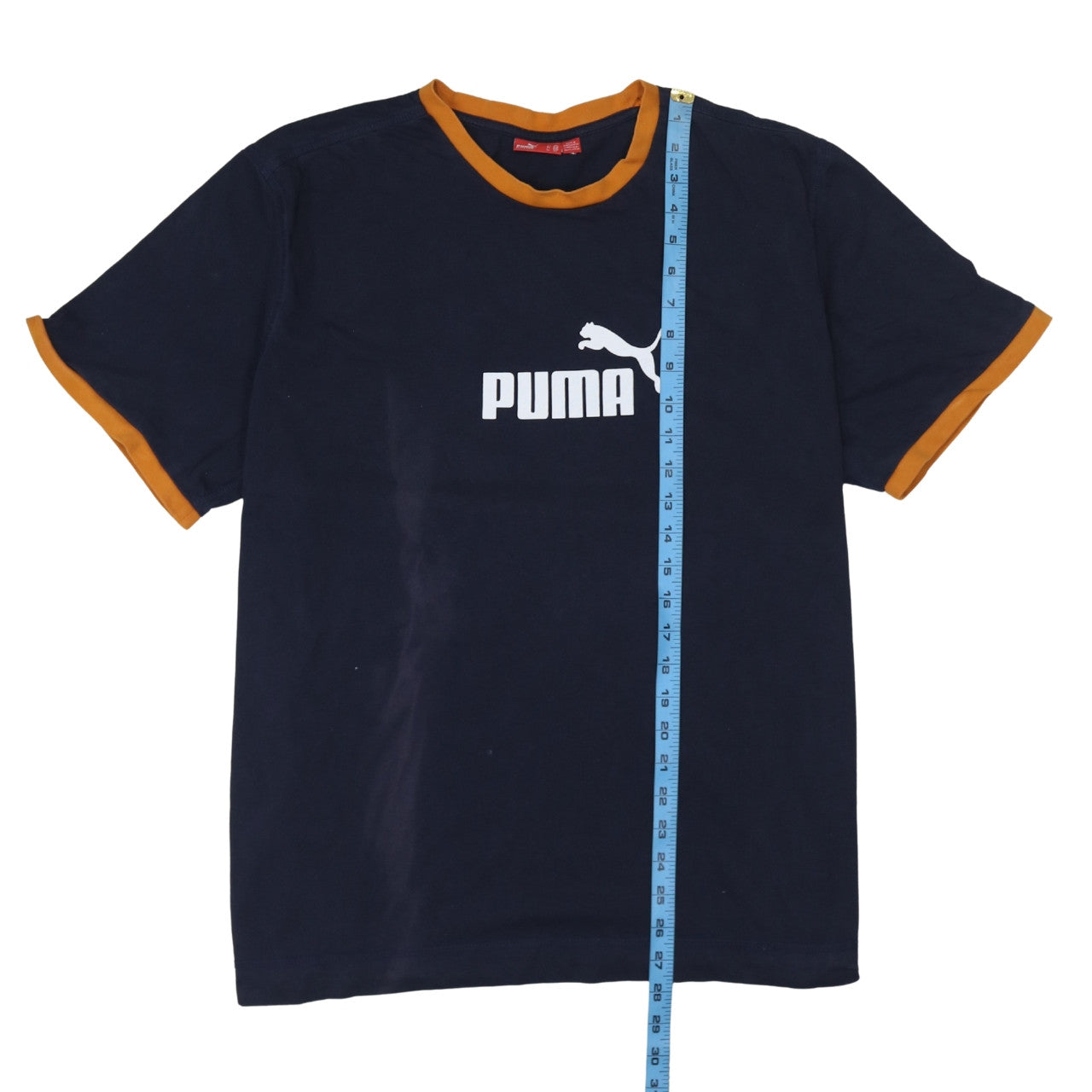 Puma Mens Blue 2XL Crew Neck Sports Logo Short Sleeve T-Shirt