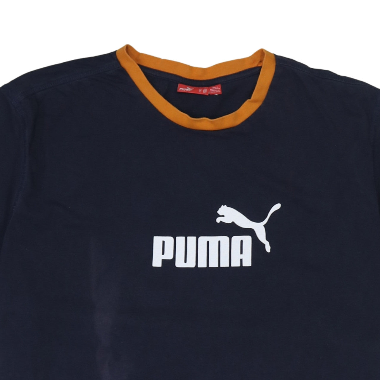 Puma Mens Blue 2XL Crew Neck Sports Logo Short Sleeve T-Shirt