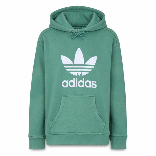 Adidas Womens Green Pullover Hoodie XS Cotton Blend Casual