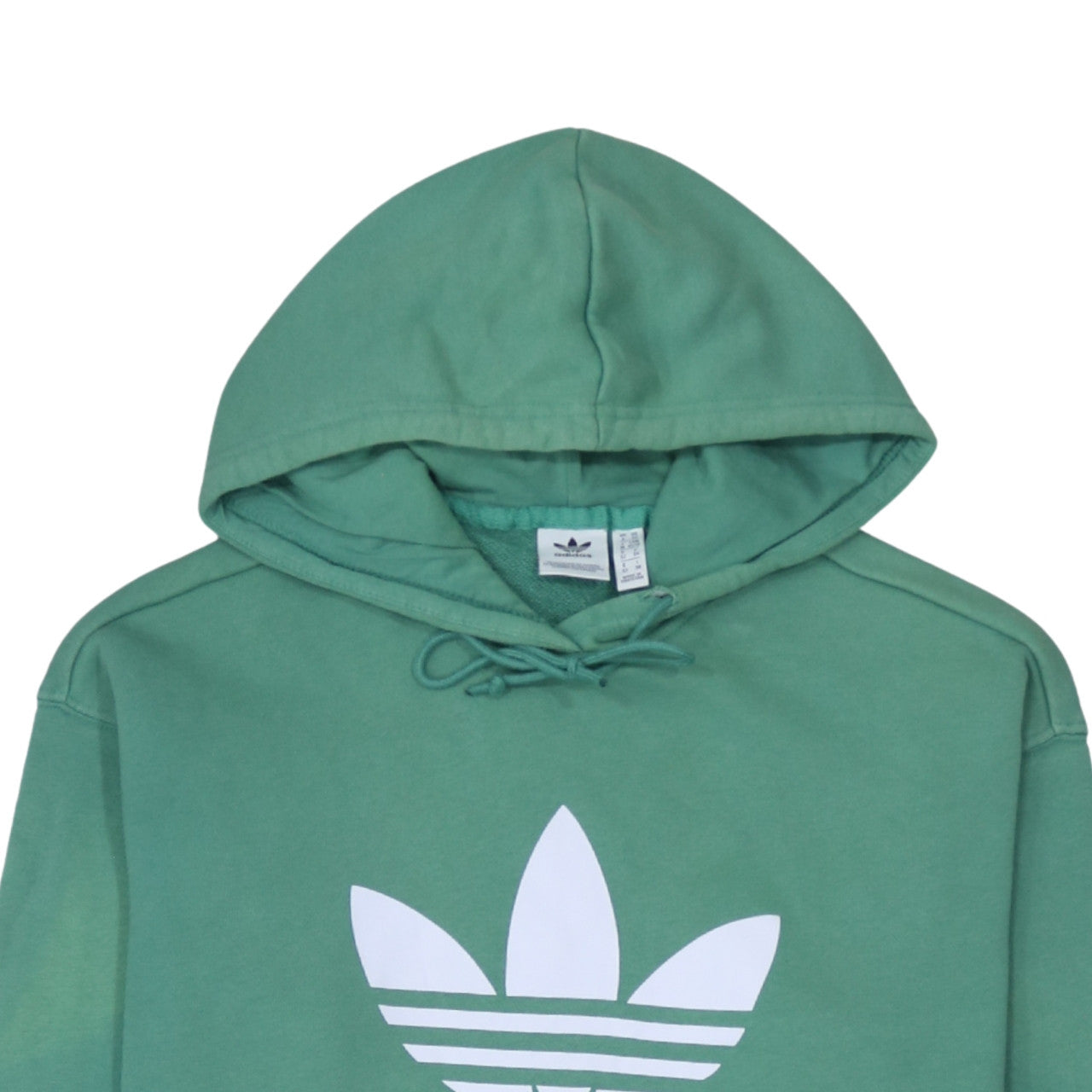 Adidas Womens Green Pullover Hoodie XS Cotton Blend Casual