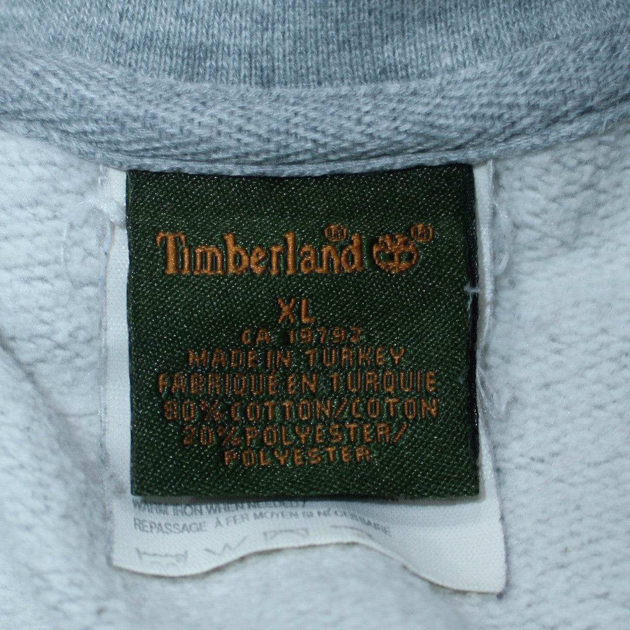 Timberland Mens Grey XL Pullover Fleece Sweatshirt