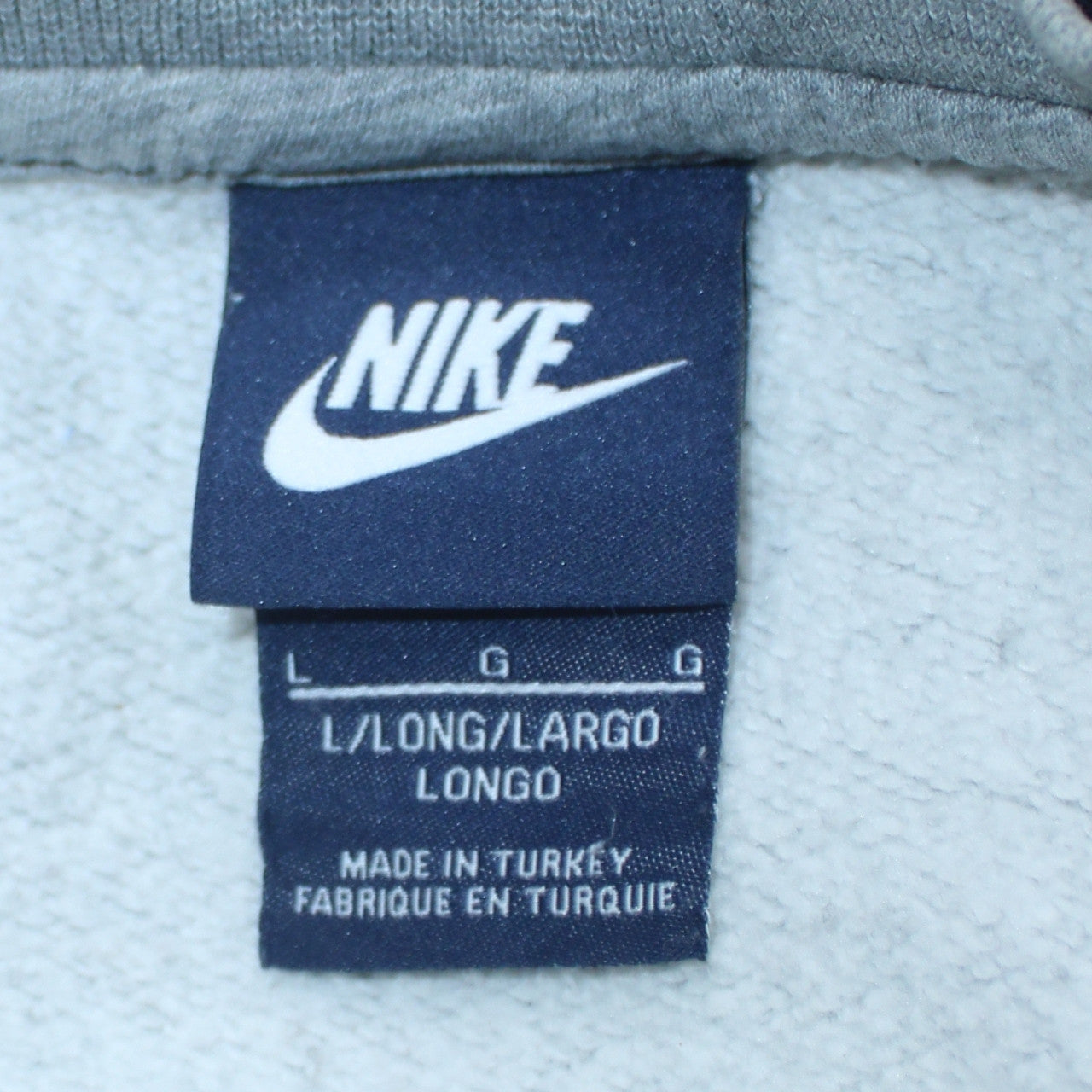 Nike Men's Grey Crew Neck Sweatshirt L Long Cotton Blend