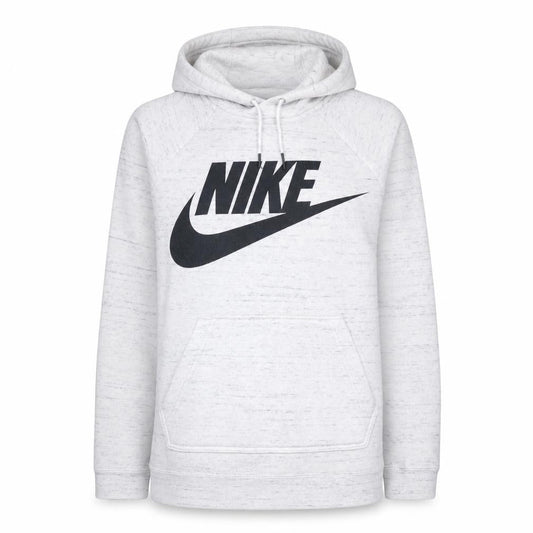 Nike Womens White XS Pullover Hoodie Sweatshirt with Logo Print
