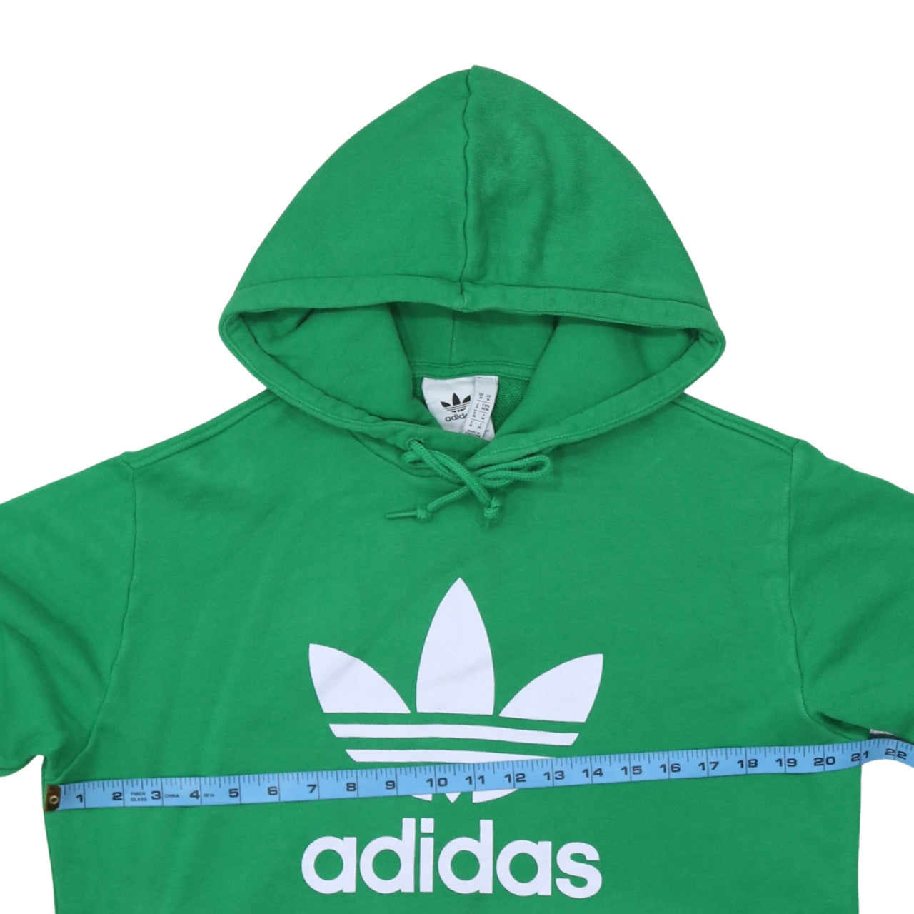 Adidas Mens Green Pullover Hoodie M Sports Fleece Sweatshirt