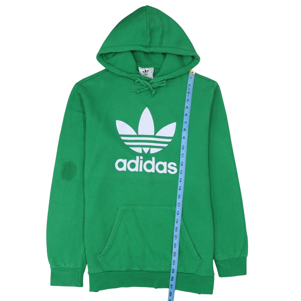 Adidas Mens Green Pullover Hoodie M Sports Fleece Sweatshirt