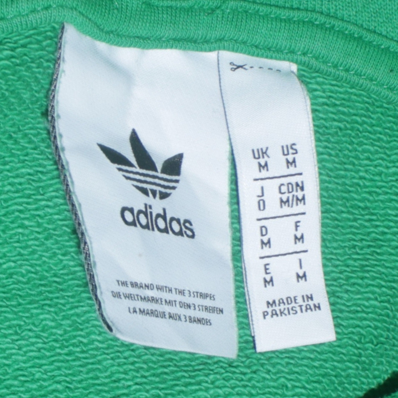 Adidas Mens Green Pullover Hoodie M Sports Fleece Sweatshirt