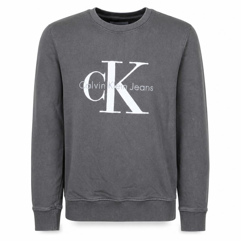 Calvin Klein Jeans Men's Grey Long Sleeve Logo T-Shirt Size S