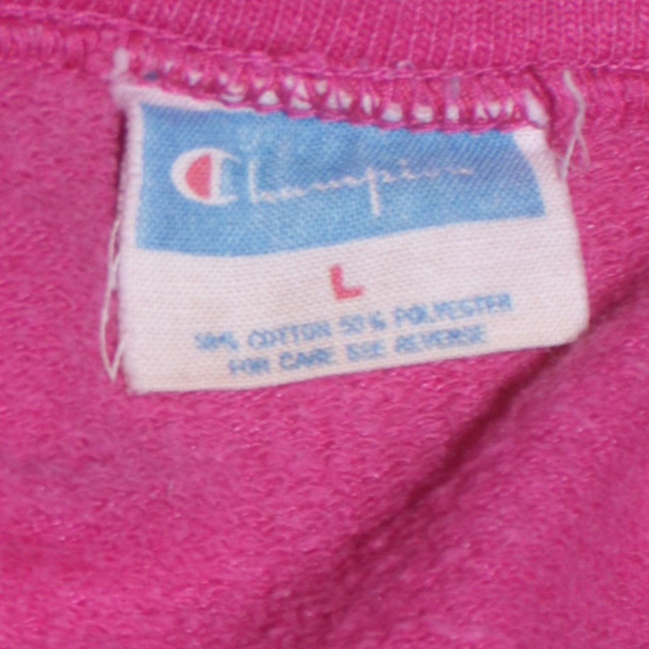 Champion Womens Pink Crew Neck Pullover Sweatshirt Size L