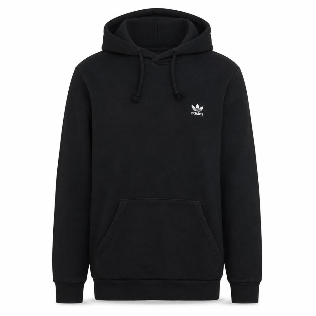 Adidas Men Black Pullover Hoodie Size M Sports Fleece Sweatshirt