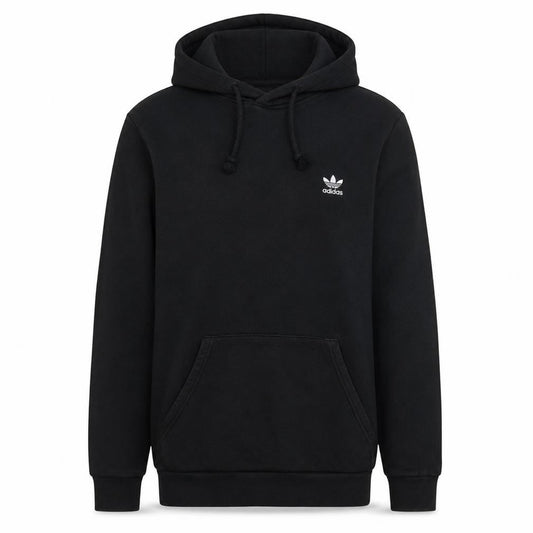 Adidas Men Black Pullover Hoodie Size M Sports Fleece Sweatshirt