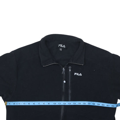 Back view of Fila Men's Black 2XL Full Zip Fleece Jacket