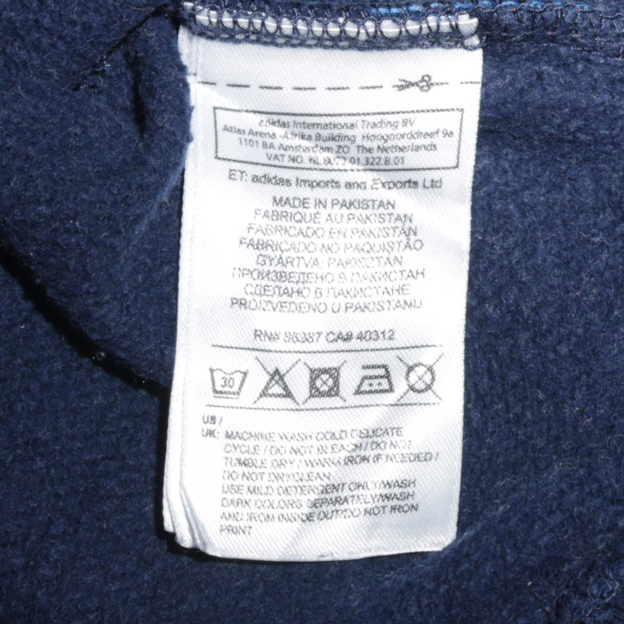 Adidas Originals Men's Blue Crew Neck Pullover Sweatshirt S