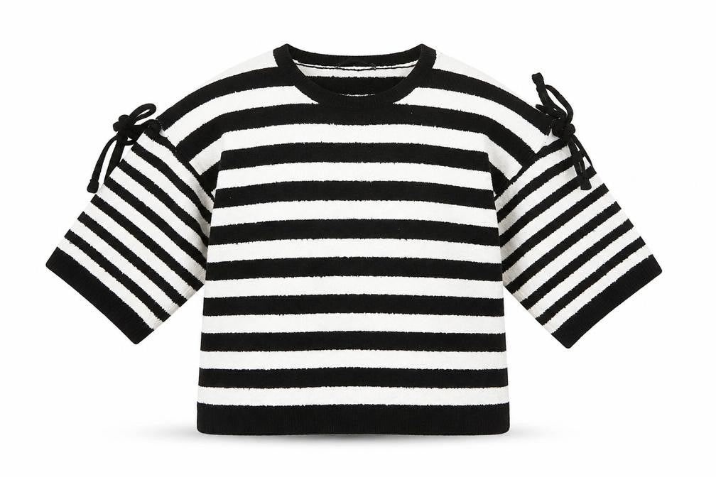 Marks & Spencer Womens Black Striped Pullover Jumper M