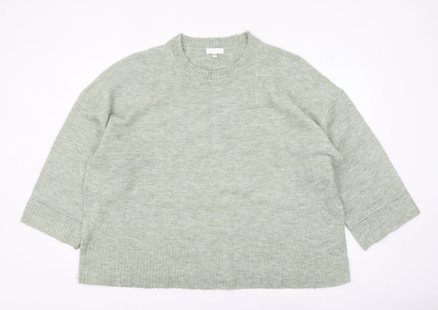 Simply Be Womens Green Plus Size 28/30 Crew Neck Knit Jumper
