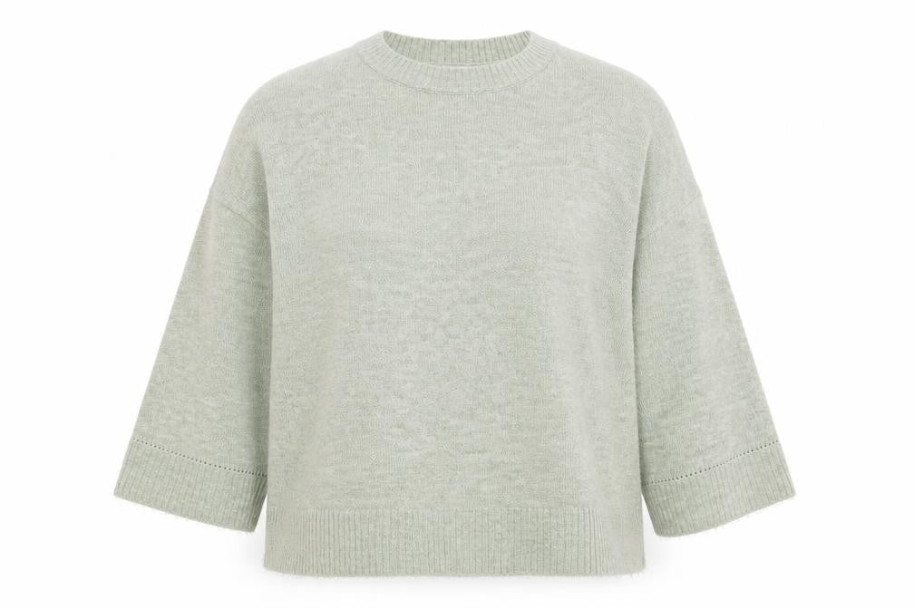 Simply Be Womens Green Plus Size 28/30 Crew Neck Knit Jumper