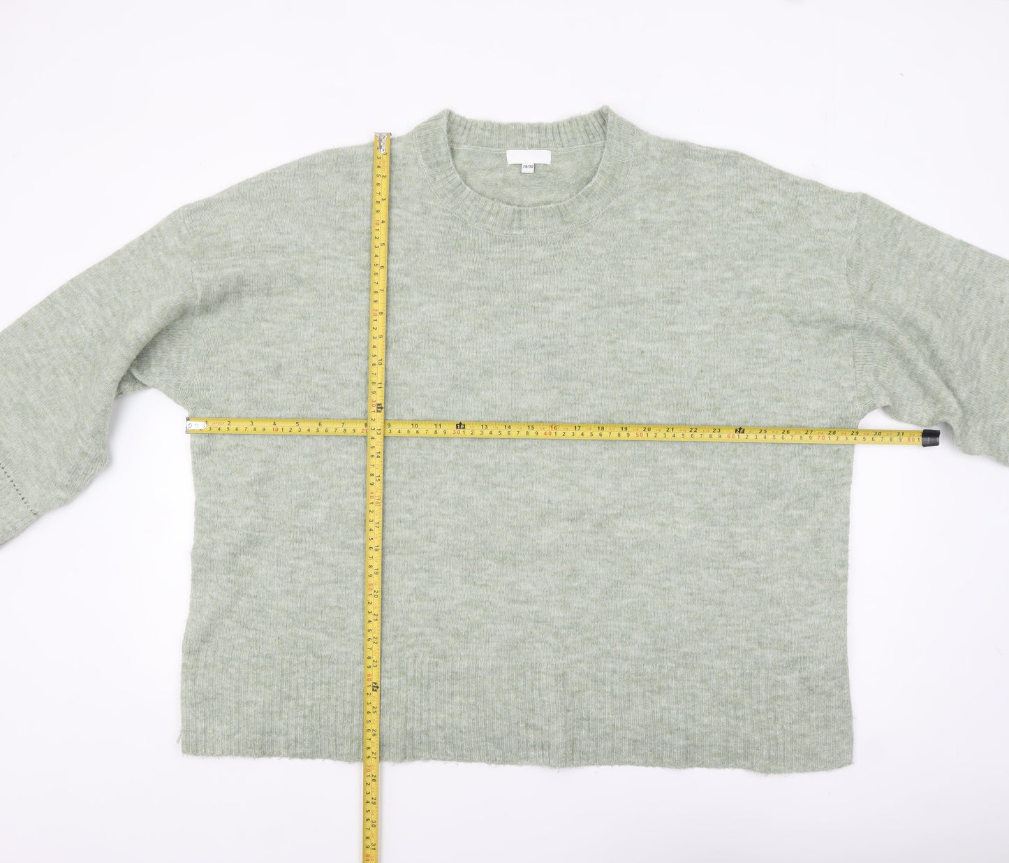 Simply Be Womens Green Plus Size 28/30 Crew Neck Knit Jumper
