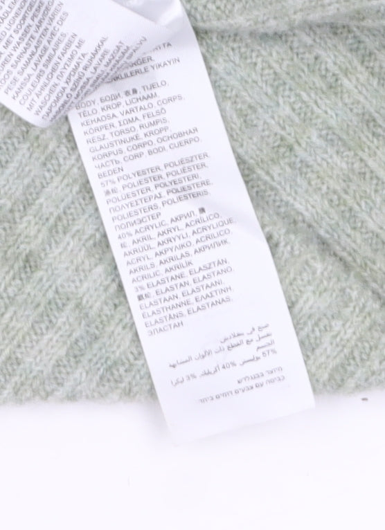 Simply Be Womens Green Plus Size 28/30 Crew Neck Knit Jumper
