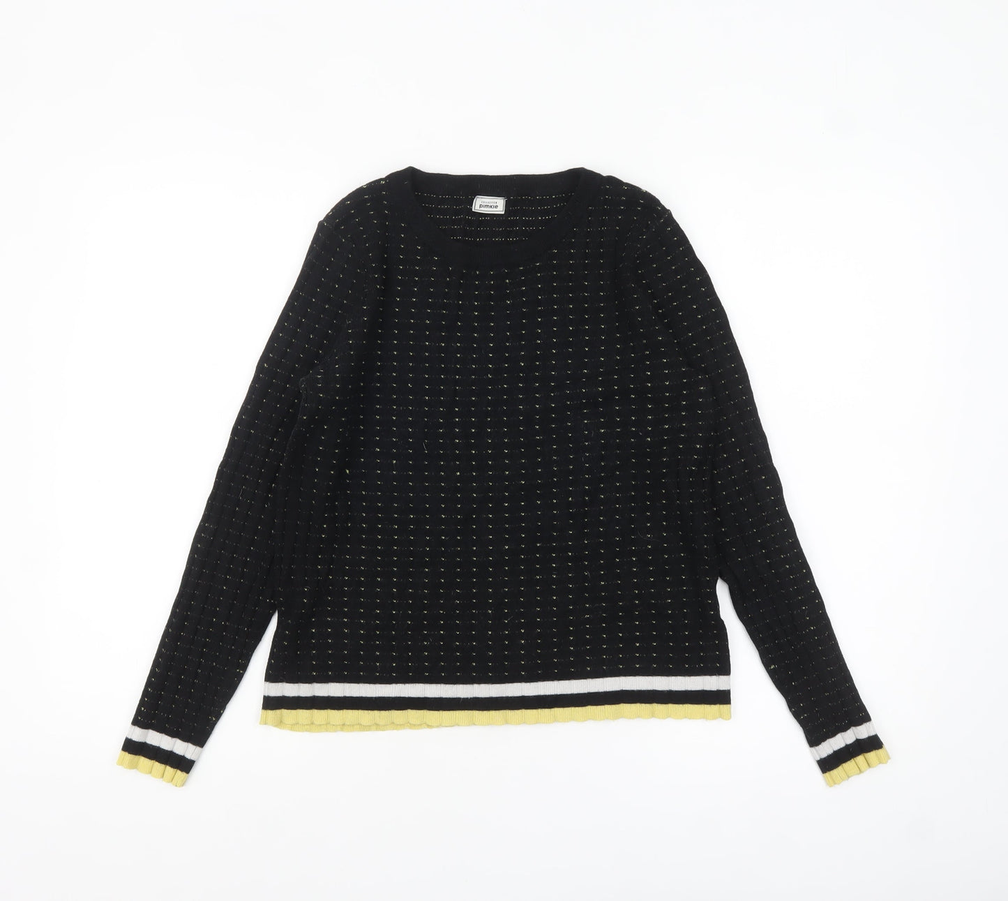 Pimkie Women's Black Knit Crew Neck Pullover Jumper M