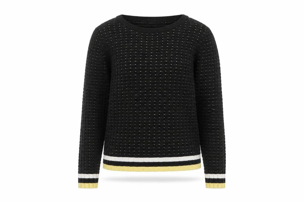 Pimkie Women's Black Knit Crew Neck Pullover Jumper M