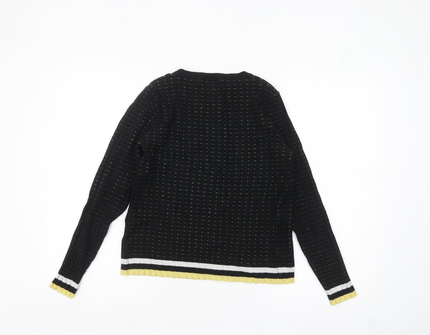 Pimkie Women's Black Knit Crew Neck Pullover Jumper M