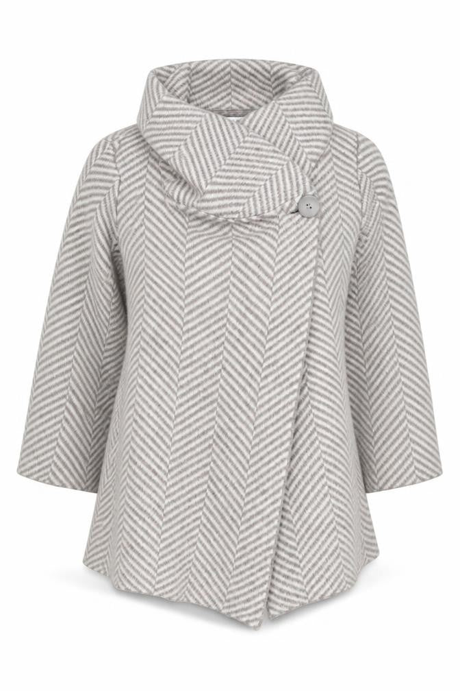 Max Studio Womens Beige Herringbone Knit Cardigan M