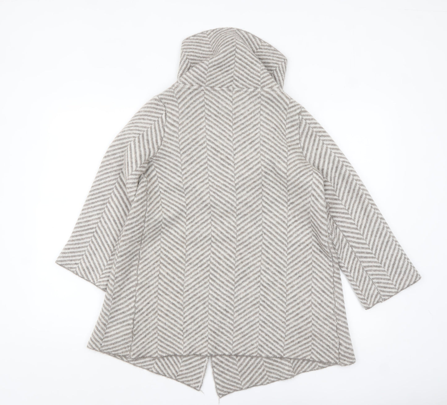 Max Studio Womens Beige Herringbone Knit Cardigan M