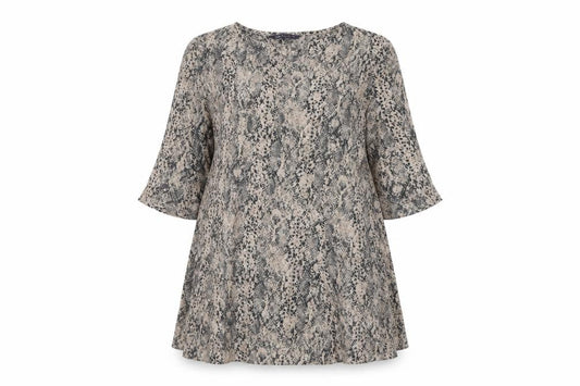 Marks & Spencer Womens Beige Animal Print Tunic Top UK 8