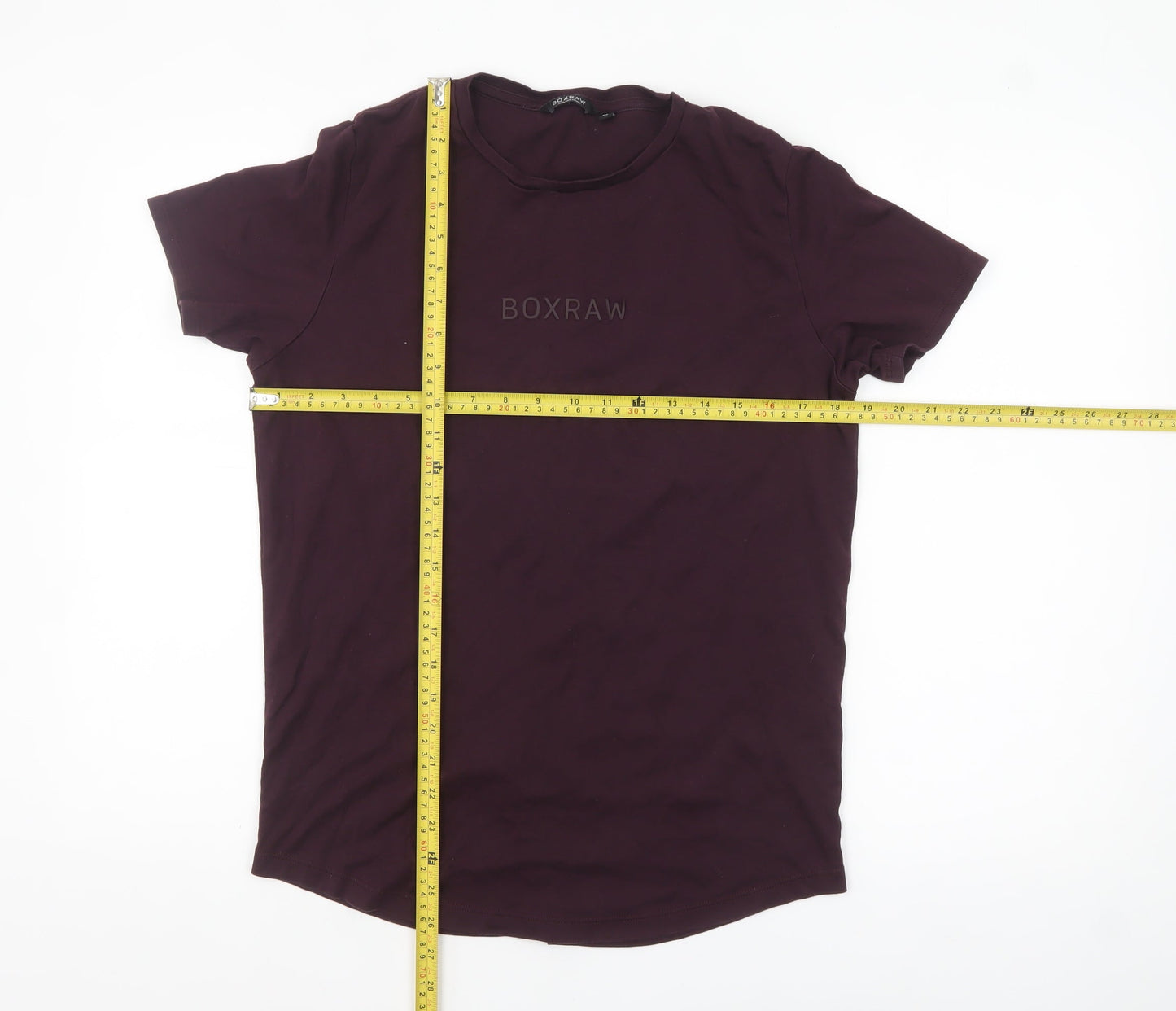 BOXRAW Womens Purple Short Sleeve Crew Neck Pima Cotton T-Shirt M