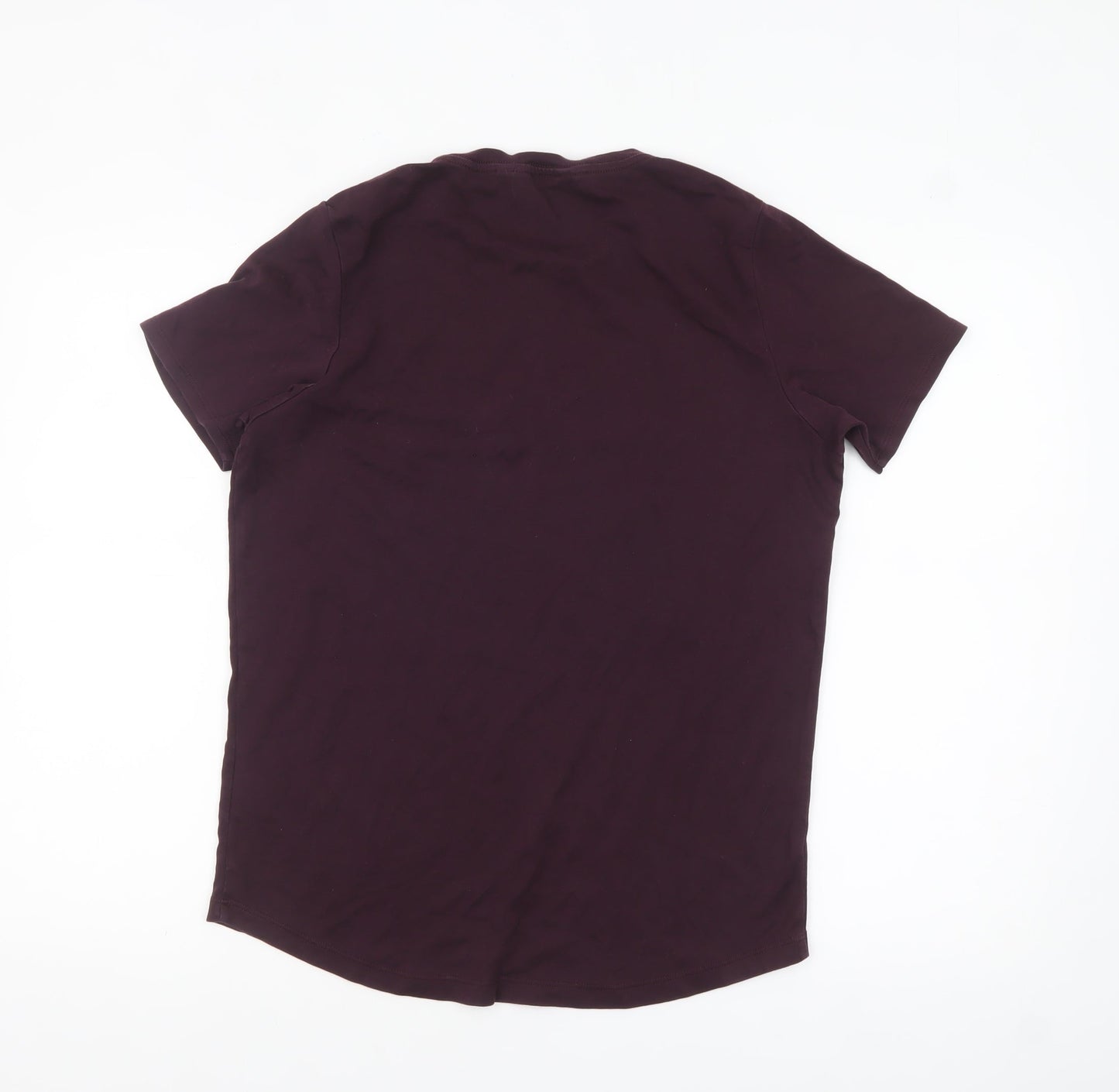 BOXRAW Womens Purple Short Sleeve Crew Neck Pima Cotton T-Shirt M