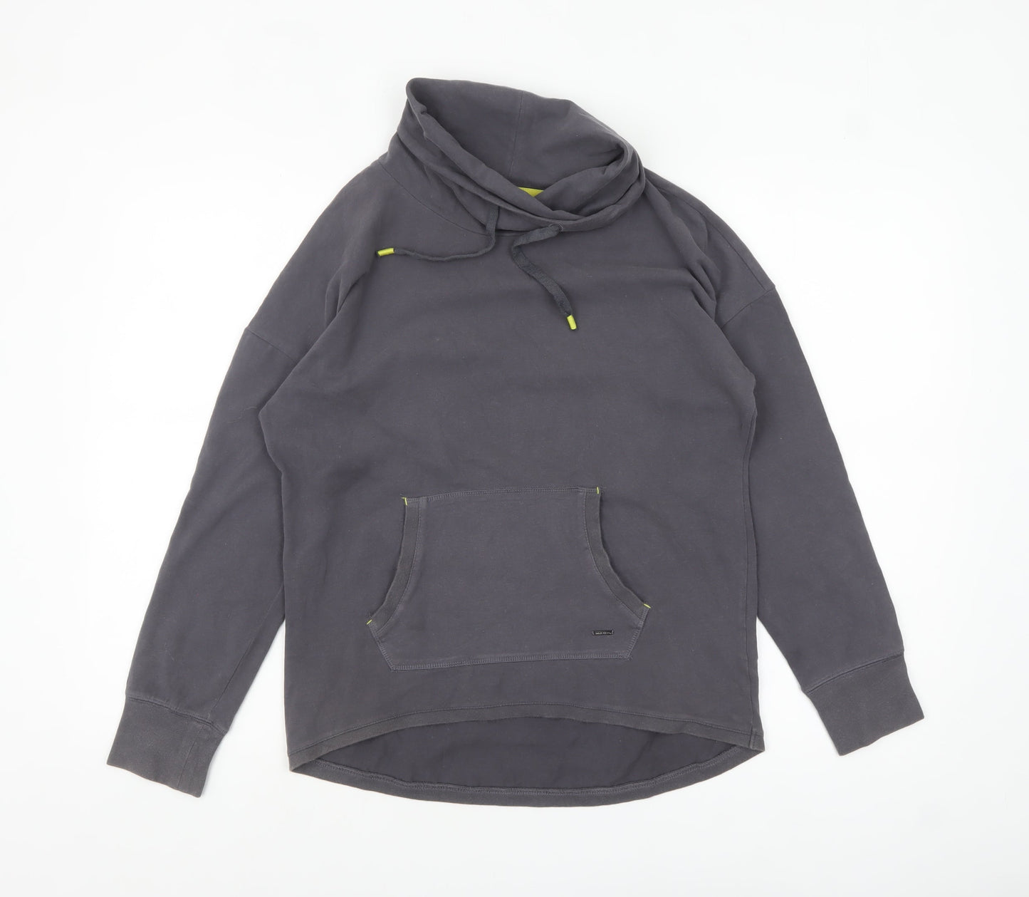 White Stuff Women's Grey Cotton Blend Pullover Hoodie UK 10