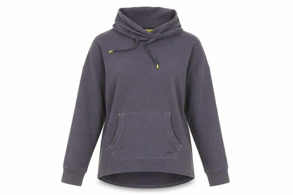 White Stuff Women's Grey Cotton Blend Pullover Hoodie UK 10